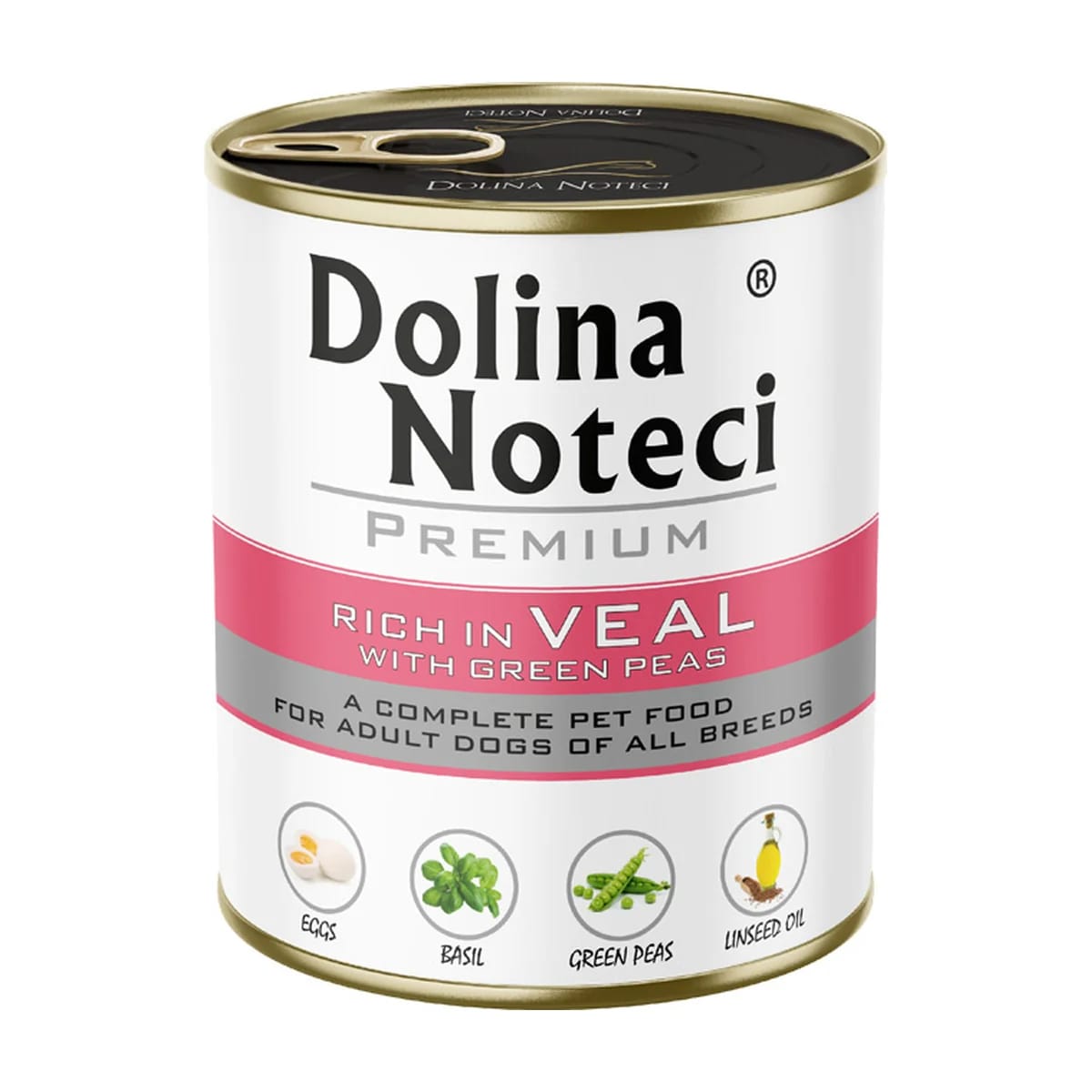 Pâtée chien Dolina Noteci Rich In Veau et petits pois, boîte, miniature 2