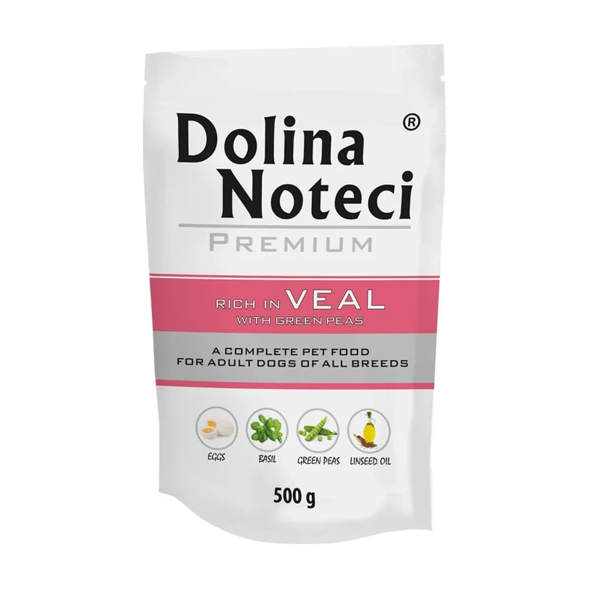 Pâtée chien Dolina Noteci Rich In Veau et petits pois, sachet fraîcheur, miniature 2