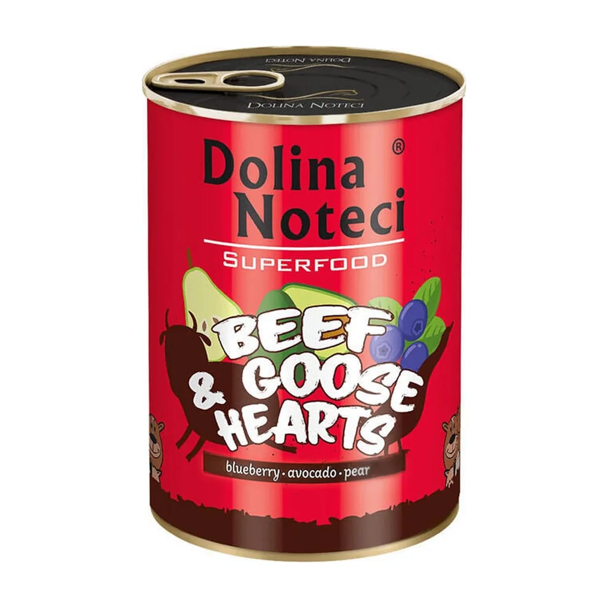 Pâtée chien Dolina Noteci Superfood Bœuf et cœurs d'oie, boîte, miniature 1