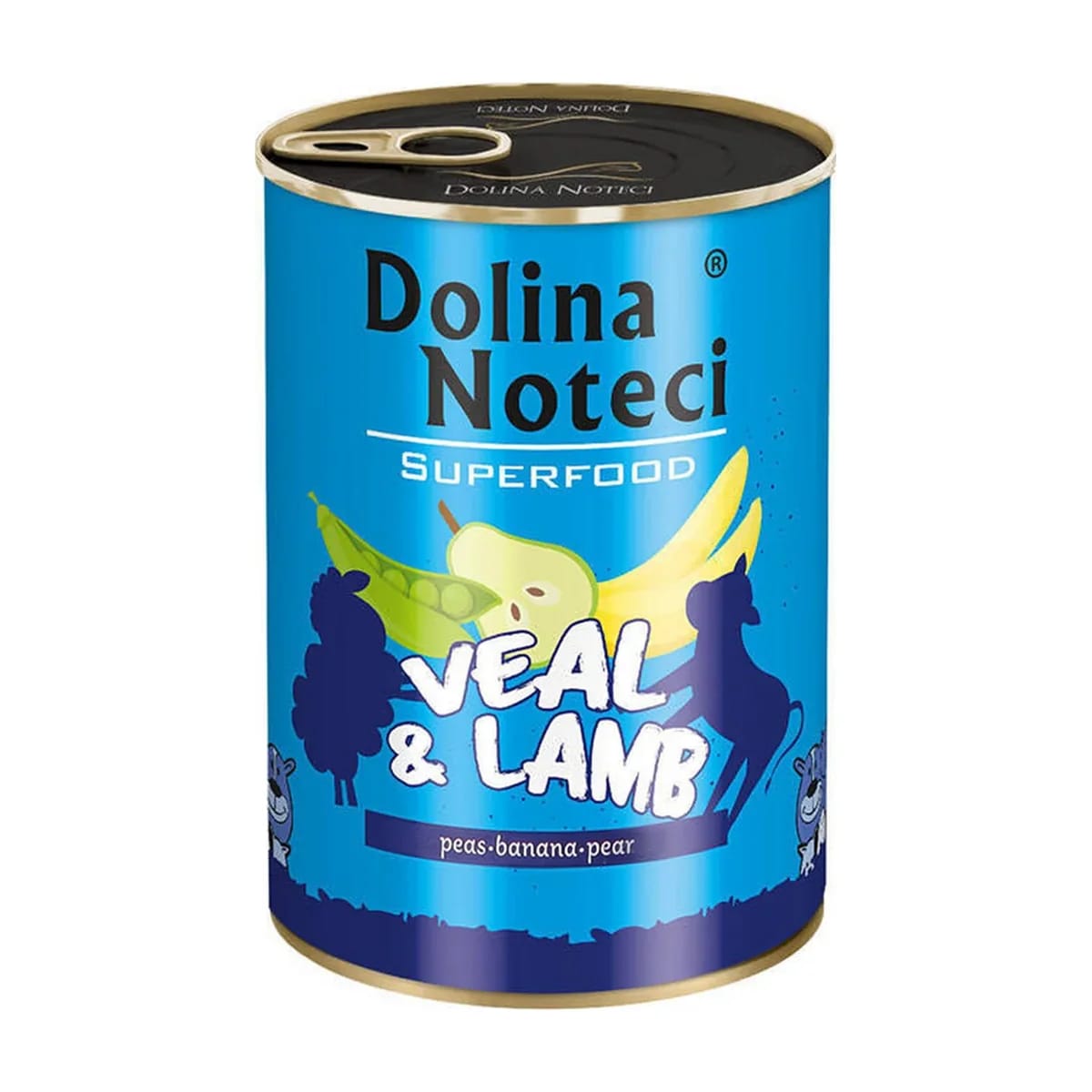 Pâtée chien Dolina Noteci Superfood Veau et agneau, boîte, miniature 1