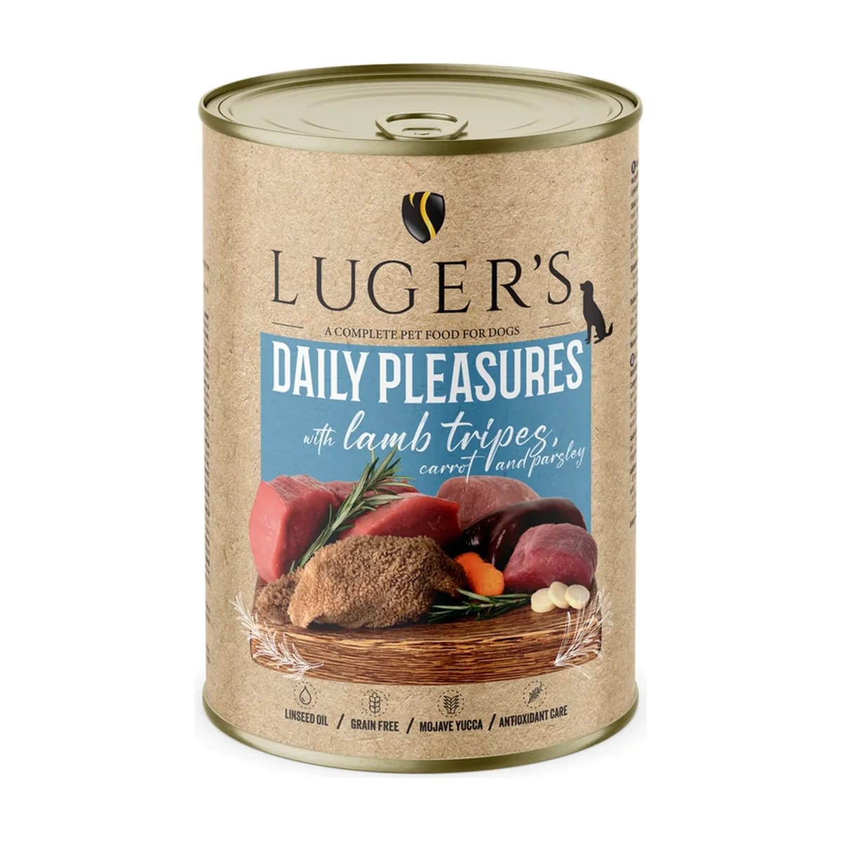 Pâtée chien Luger's Daily Pleasures Agneau, carotte et persil, boîte, miniature 1