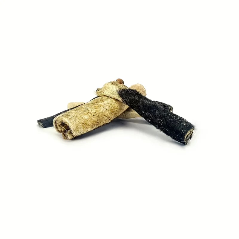Peau de boeuf 15cm avec poils