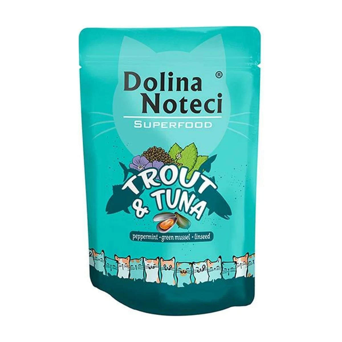 Pâtée chat Dolina Noteci Superfood Truite et thon, sachet fraîcheur