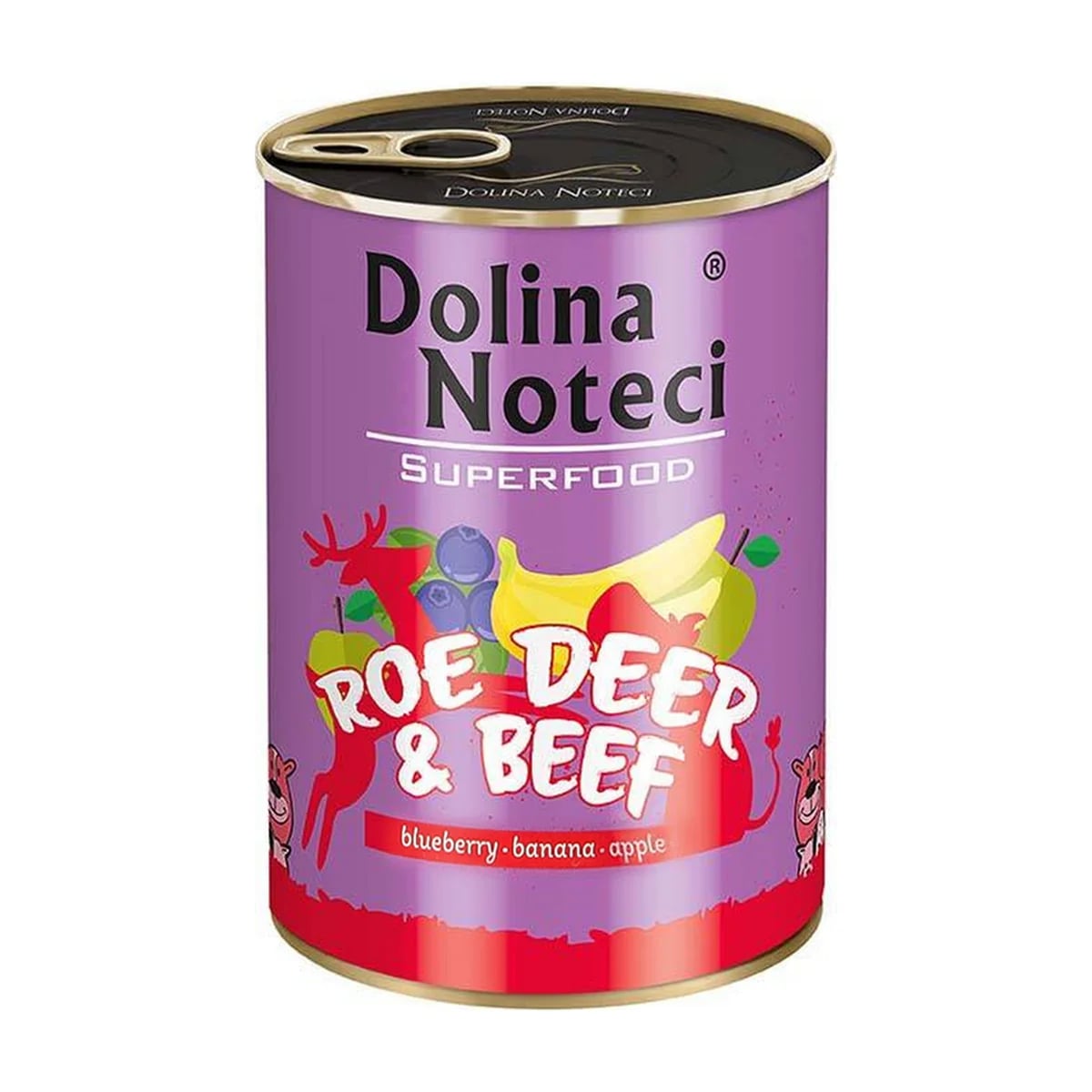 Pâtée chien Dolina Noteci Superfood Chevreuil et bœuf, boîte