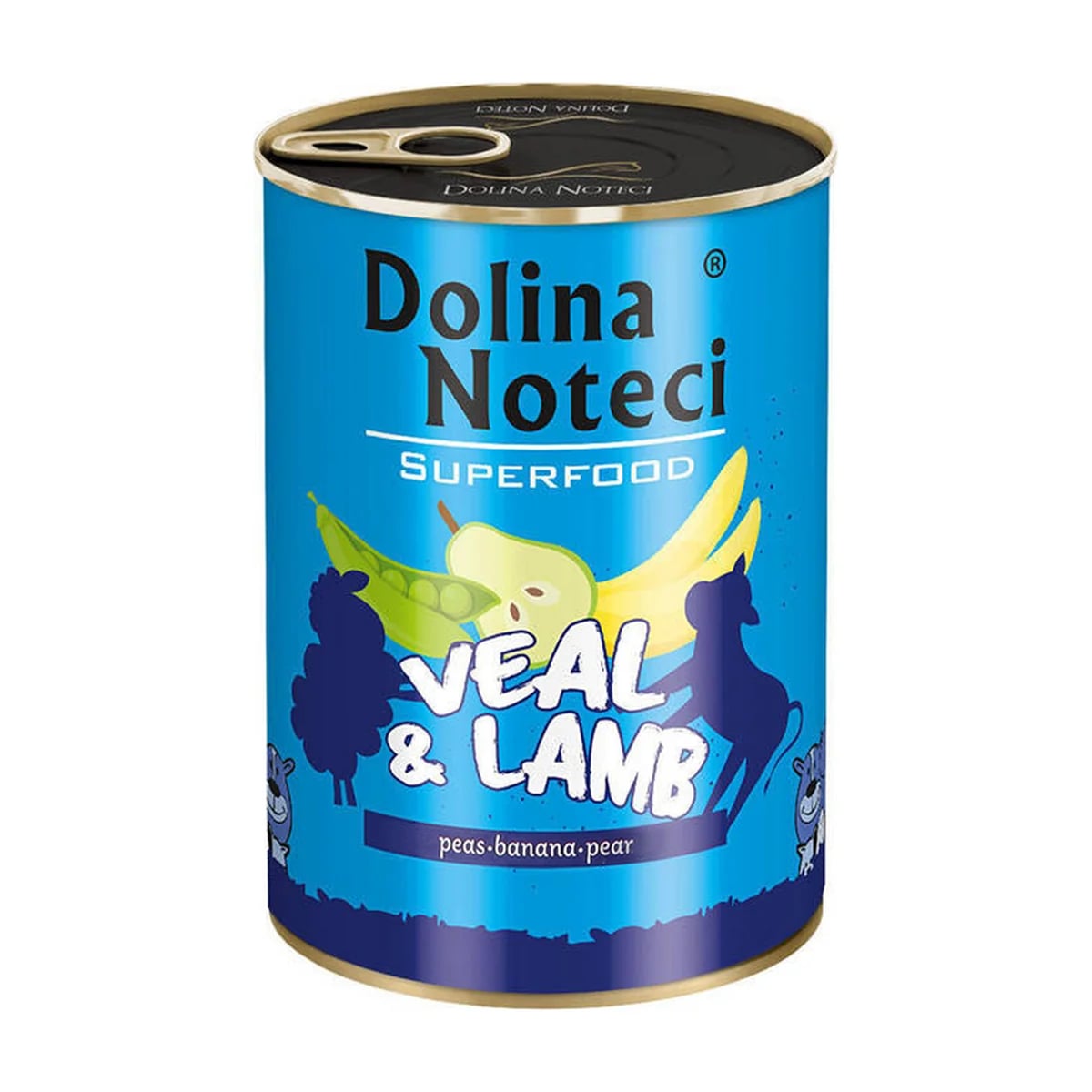 Pâtée chien Dolina Noteci Superfood Veau et agneau, boîte