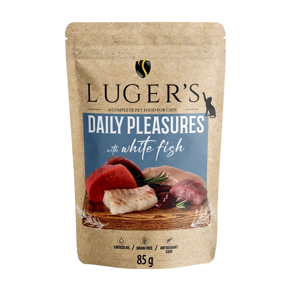 Pâtée chat Luger's Daily Pleasures Poisson blanc, sachet fraîcheur