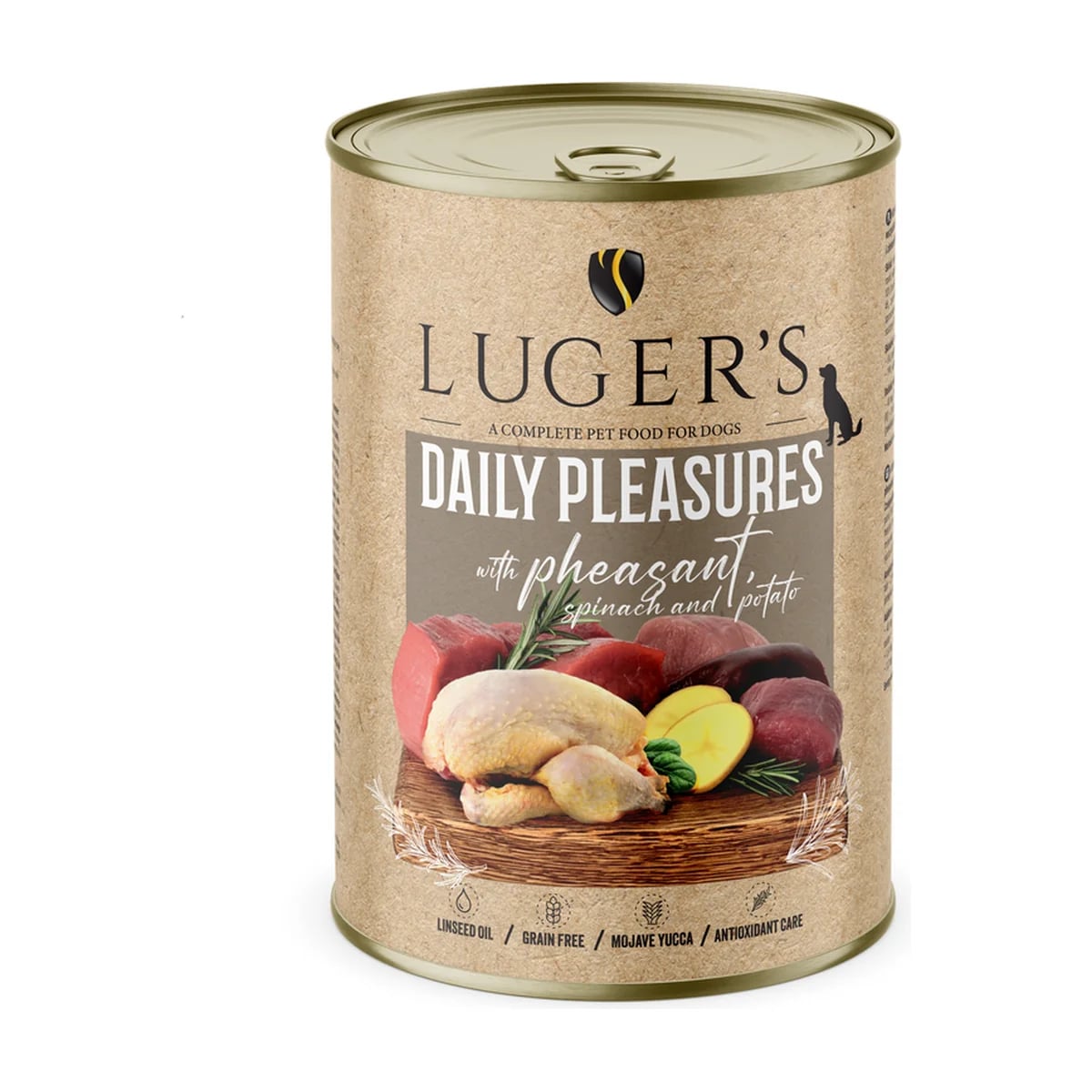 Pâtée chien Luger's Daily Pleasures Faisan, épinards et pomme de terre, boîte