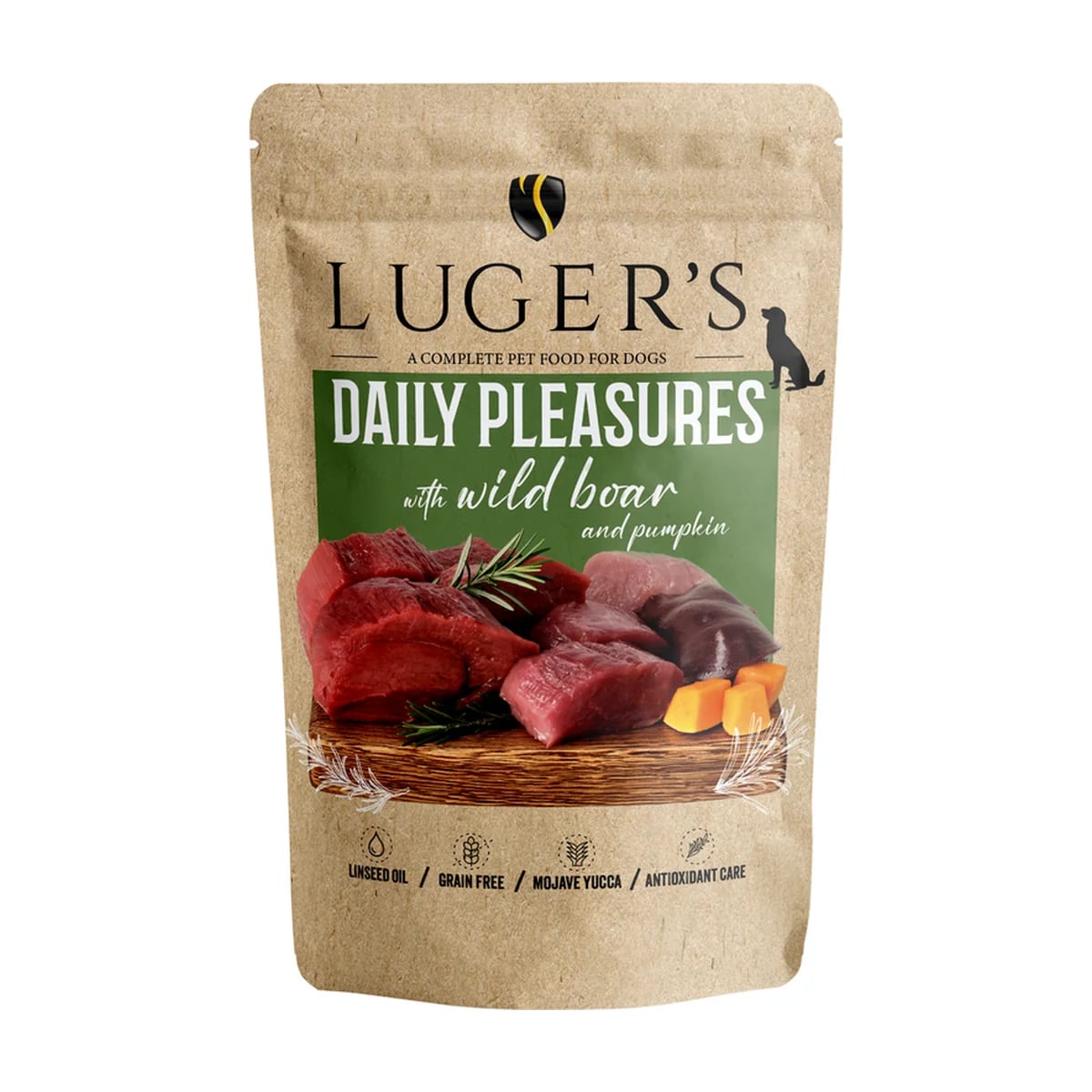 Pâtée chien Luger's Daily Pleasures Sanglier et potiron, sachet fraîcheur