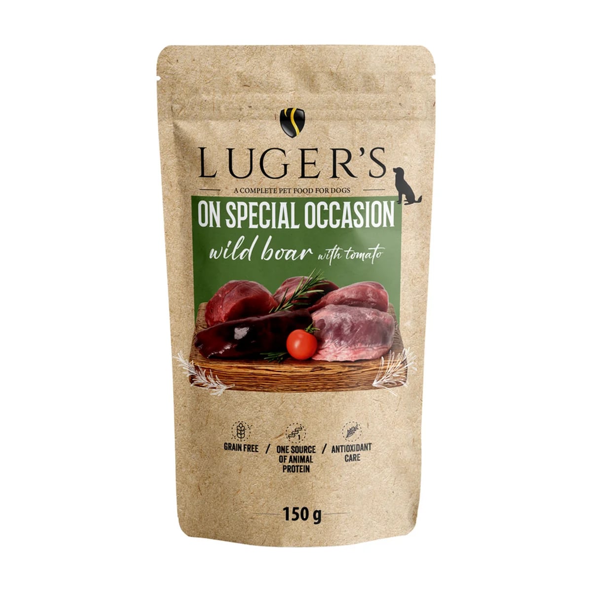 Pâtée chien Luger's On Special Occasion Sanglier et tomate, sachet fraîcheur
