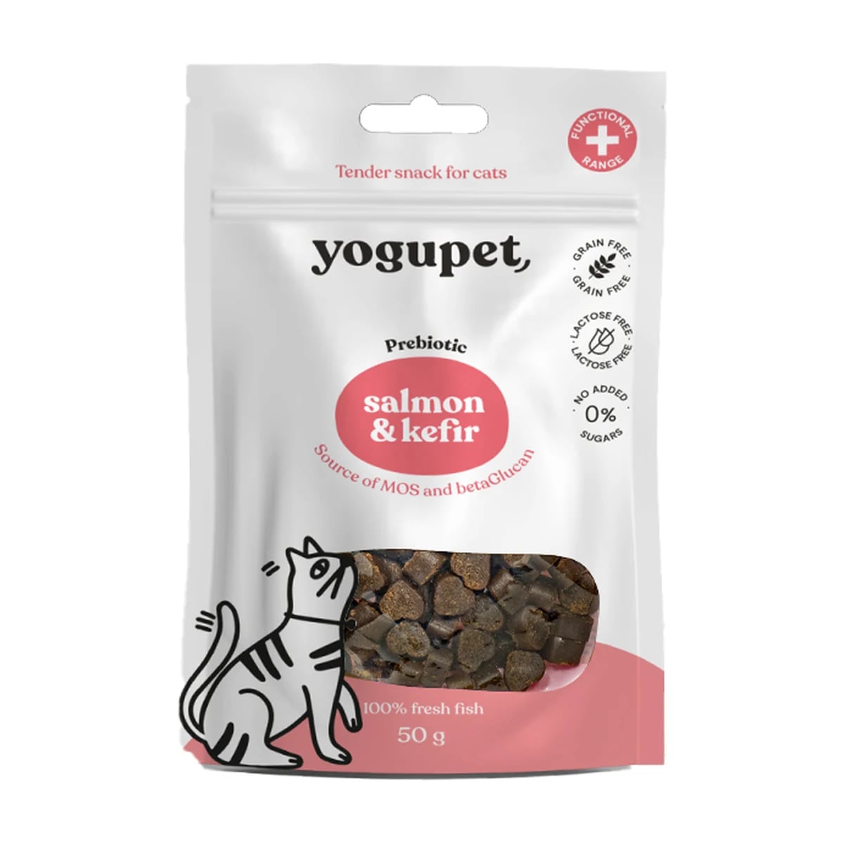 Snack tendre saumon et kéfir pour chat 50G