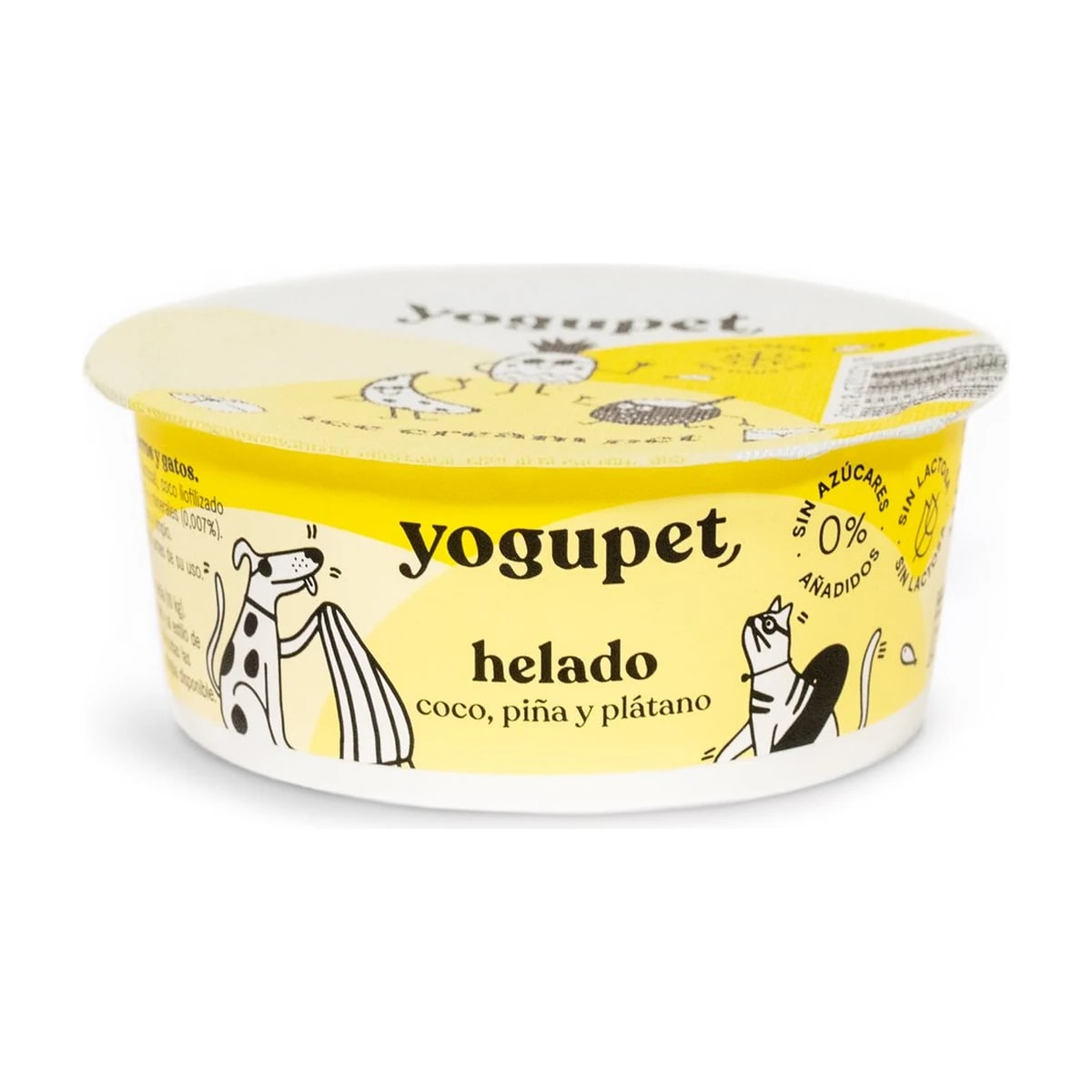 Glace Yellow Ice coco, ananas et banane 110G, Smoothies & yaourts pour chien