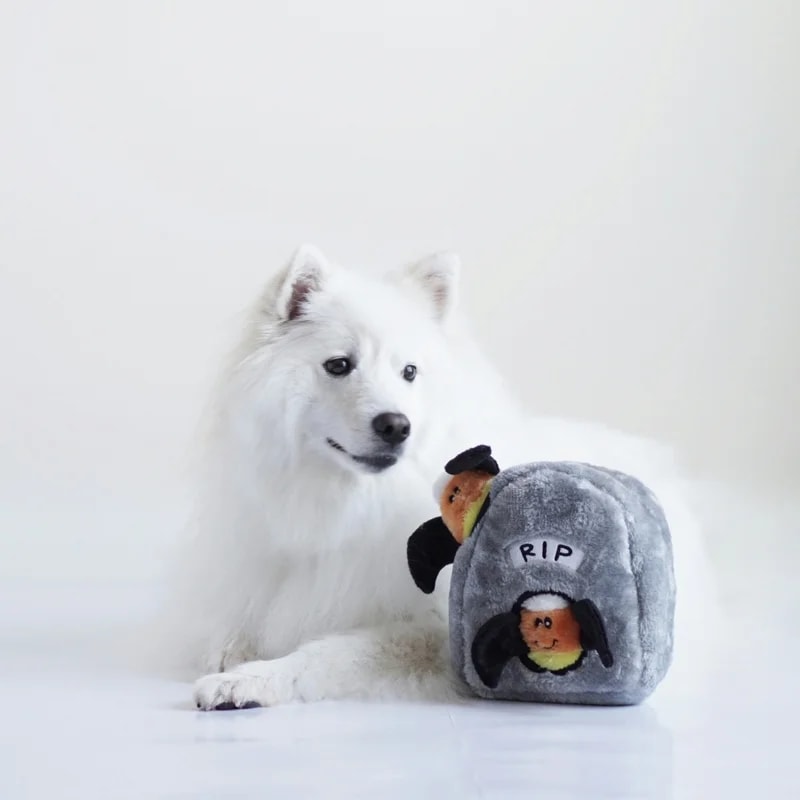 Peluche de fouille Burrow Pierre Tombale, Jouets pour chien, photo 3 sur 6