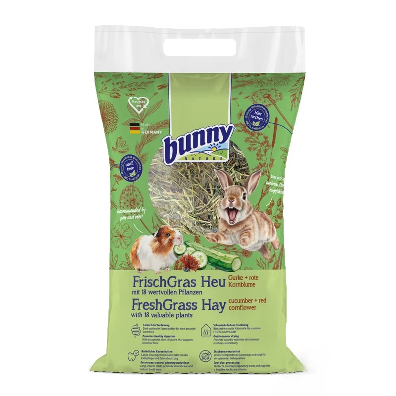 Foin FreshGrass Concombre & Bleuet 500G — Foin pour hamster