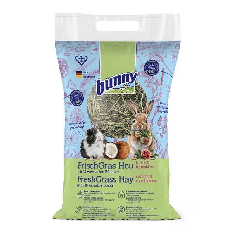 Foin FreshGrass Noix de coco & Rose 500G — Foin pour hamster
