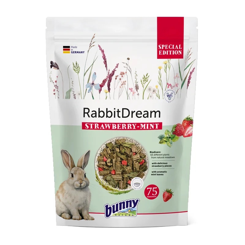 Granulés Lapin - Edition Spéciale Fraise Menthe 1.5KG, Alimentation pour lapin