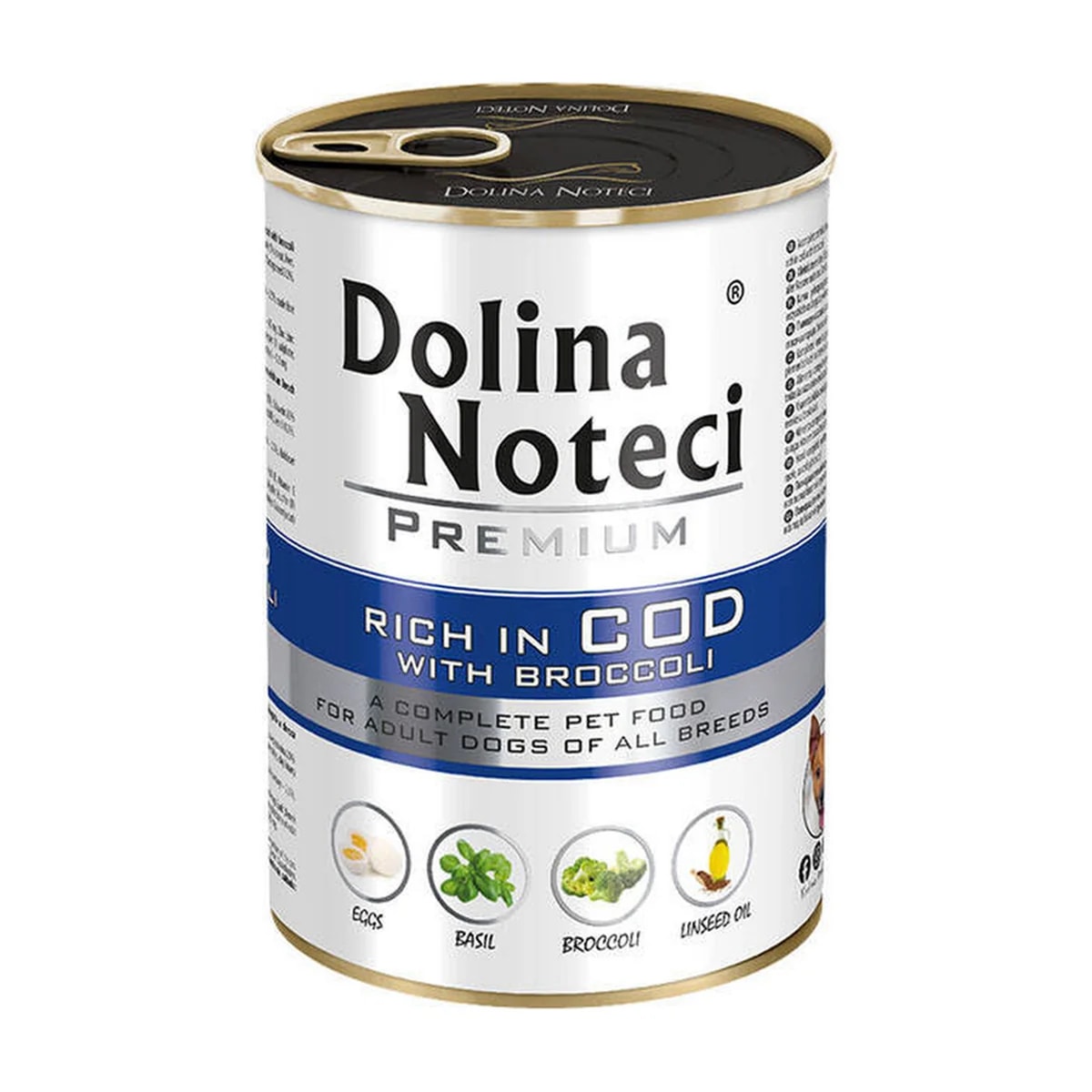Pâtée chien Dolina Noteci Rich In Morue au brocoli, boîte, Pâtées pour chien, photo 1 sur 2