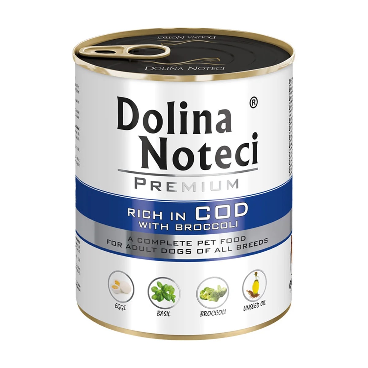 Pâtée chien Dolina Noteci Rich In Morue au brocoli, boîte, Pâtées pour chien, photo 2 sur 2