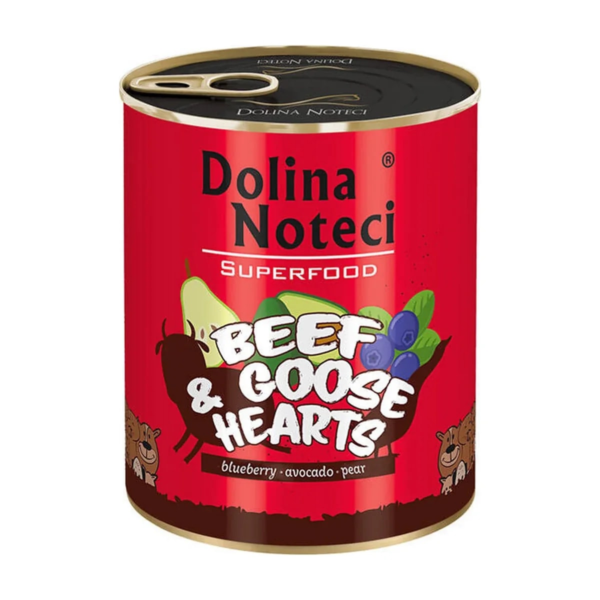 Pâtée chien Dolina Noteci Superfood Bœuf et cœurs d'oie, boîte, Pâtées pour chien, photo 2 sur 2