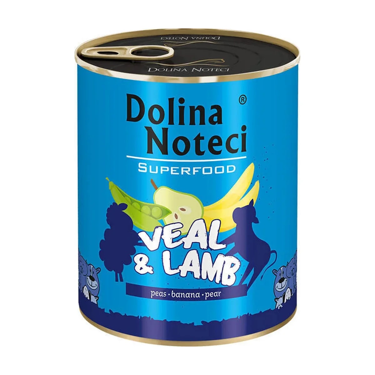 Pâtée chien Dolina Noteci Superfood Veau et agneau, boîte, Pâtées pour chien, photo 2 sur 2