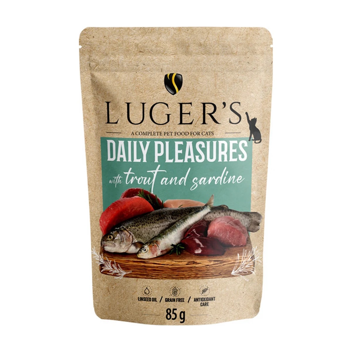 Pâtée chat Daily Pleasures Truite et sardine en sachet fraîcheur, Pâtées pour chat