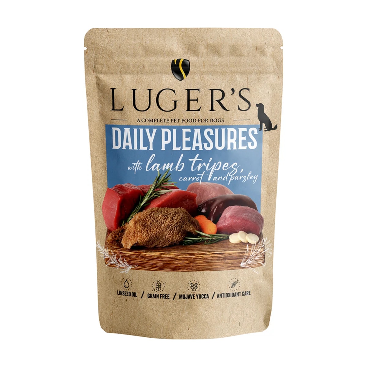 Pâtée chien Luger's Daily Pleasures Agneau, carotte et persil, sachet fraîcheur, Pâtées pour chien