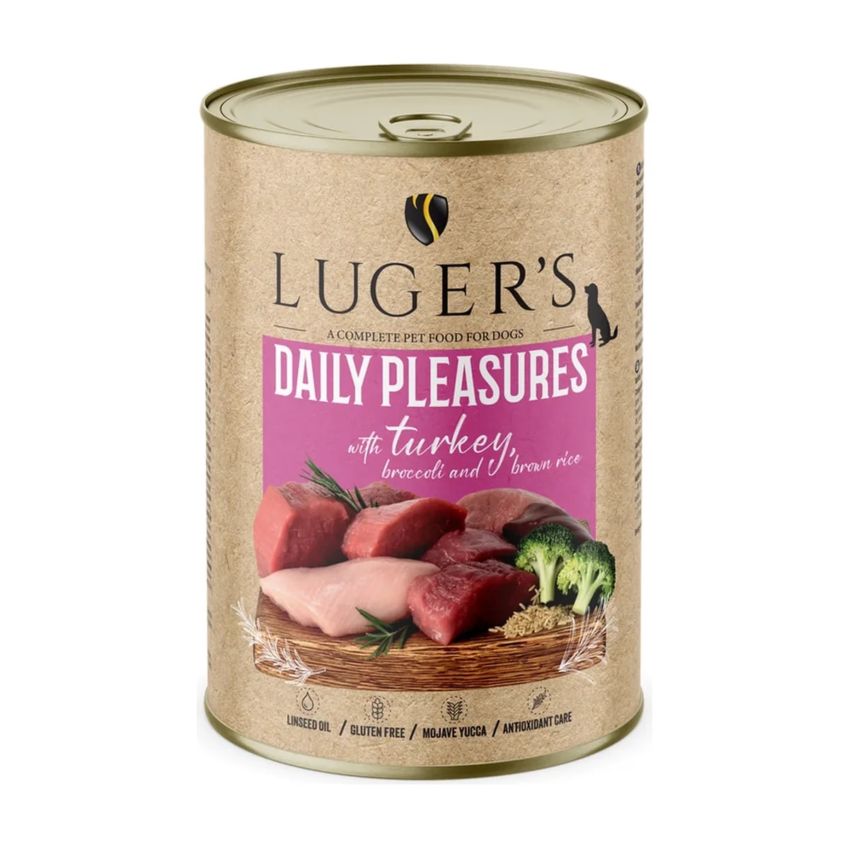 Pâtée chien Daily Pleasures Dinde, brocoli et riz en boîte, Pâtées pour chien, photo 1 sur 2