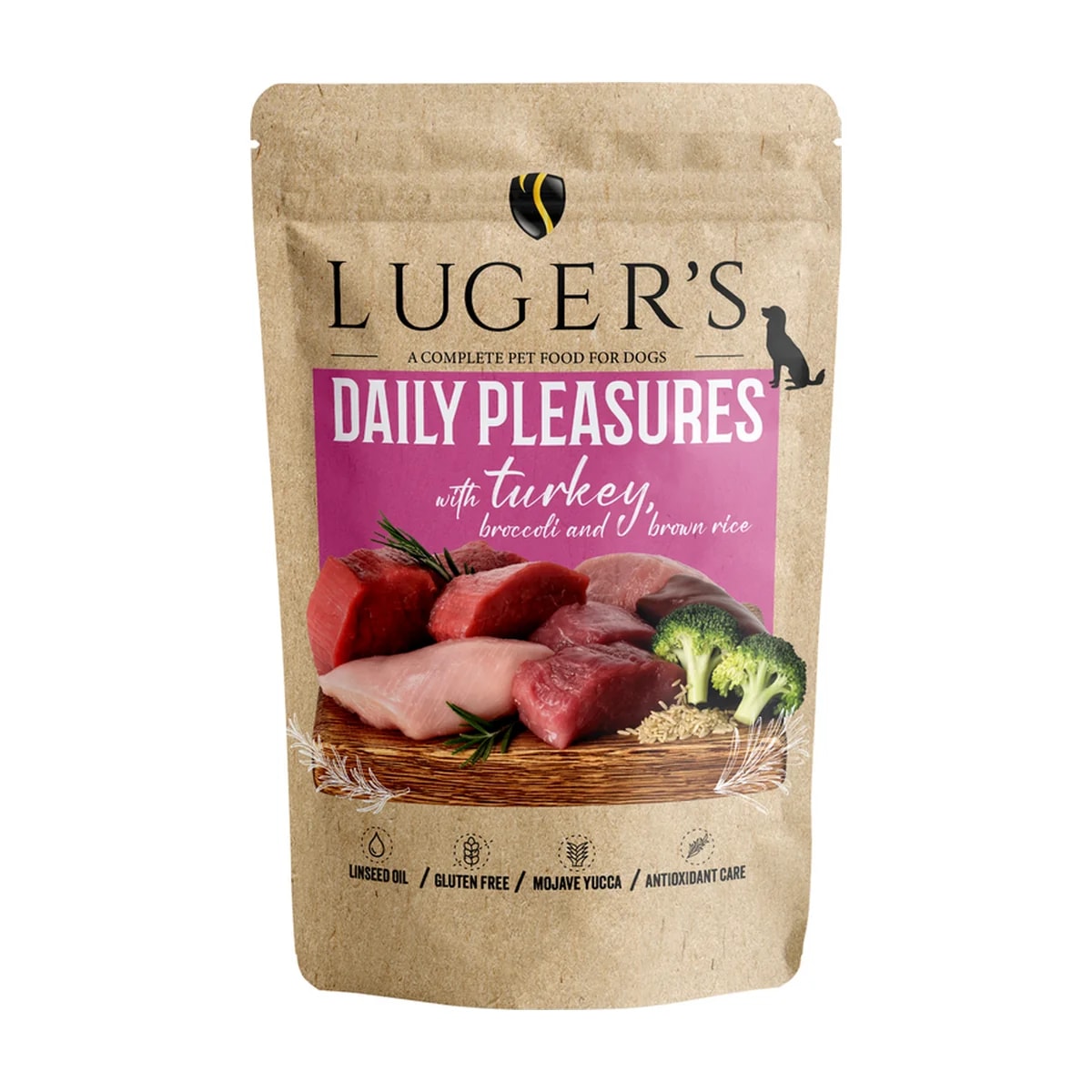 Pâtée chien Daily Pleasures Dinde, brocoli et riz en sachet fraîcheur, Pâtées pour chien