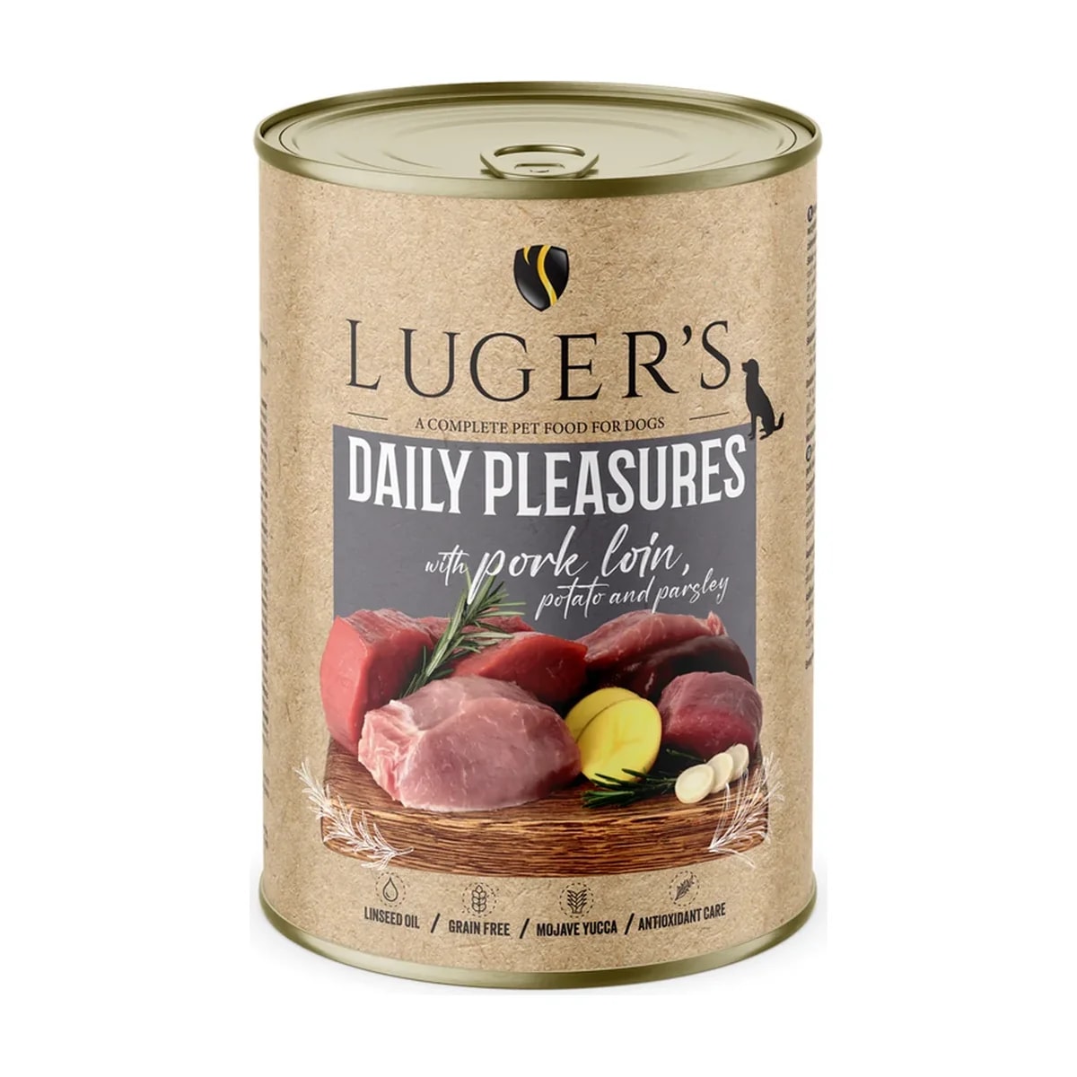 Pâtée chien Luger's Daily Pleasures Porc, pomme de terre et persil, boîte, Pâtées pour chien, photo 1 sur 2