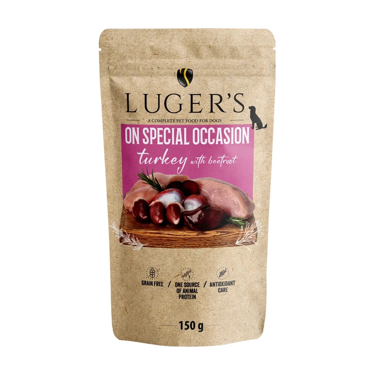 Pâtée chien Luger's On Special Occasion Dinde et betterave, sachet fraîcheur, Pâtées pour chien