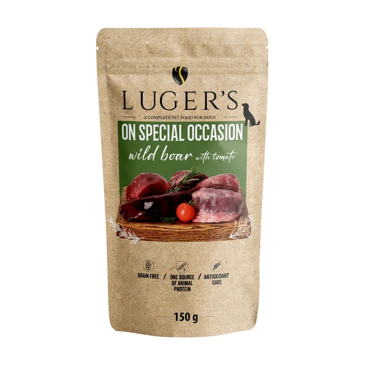 Pâtée chien Luger's On Special Occasion Sanglier et tomate, sachet fraîcheur, Pâtées pour chien