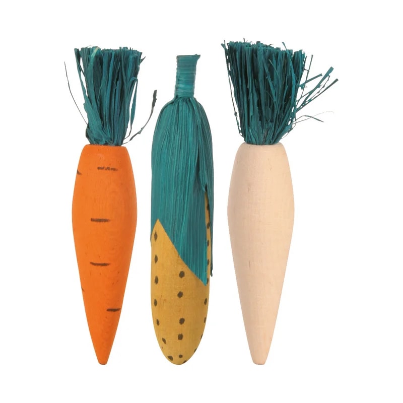 Légumes en bois, Jouets pour rat