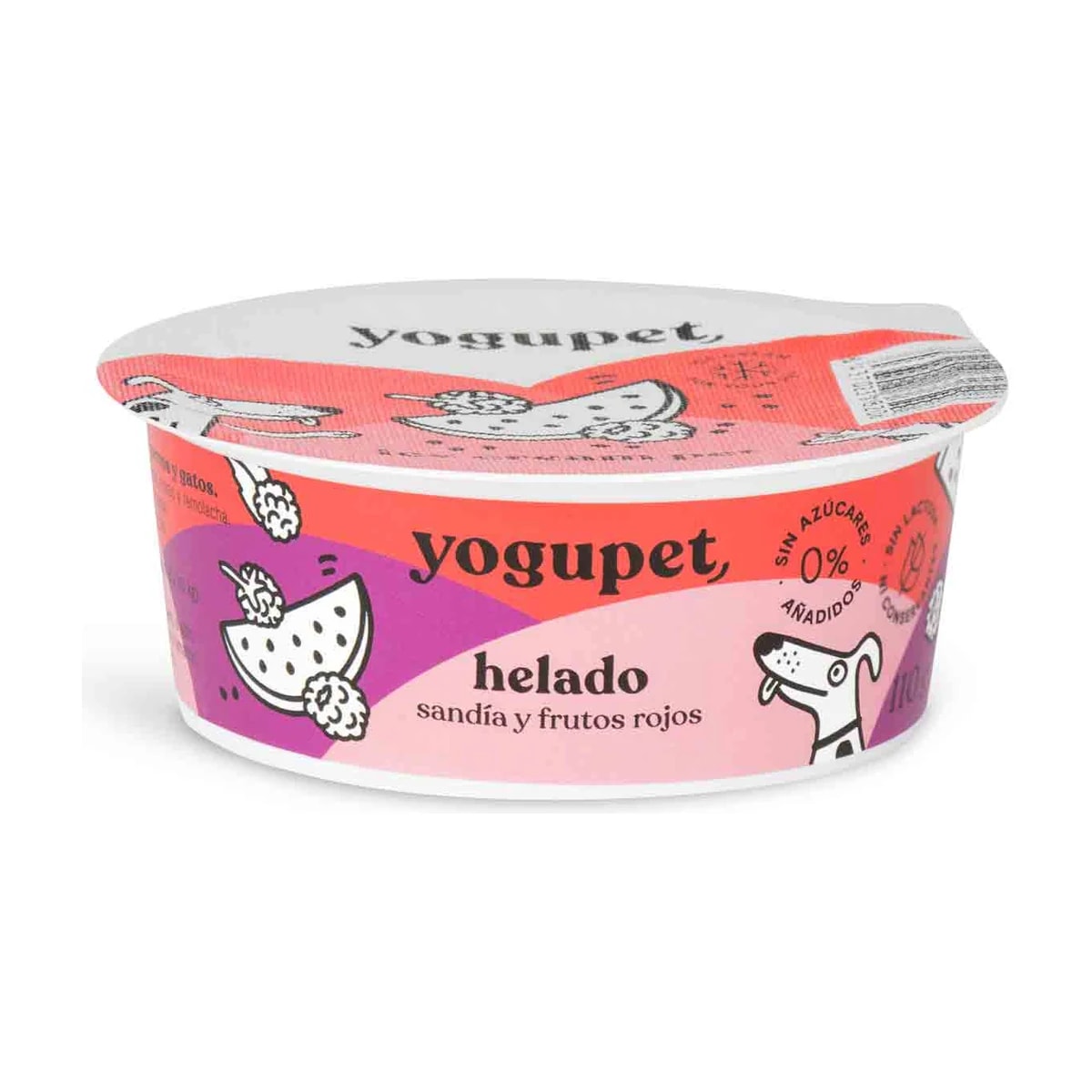 Glace Red Ice pastèque, framboise et mûre 110G, Smoothies & yaourts pour chien