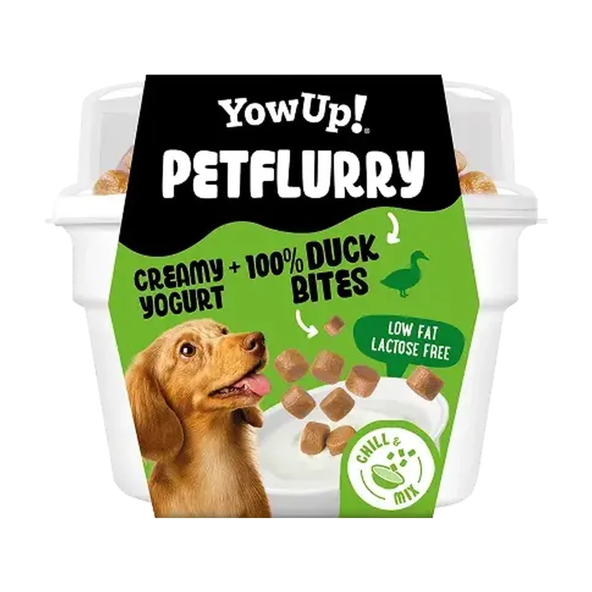 PetFlurry yaourt crémeux aux bouchées de canard, Smoothies & yaourts pour chien