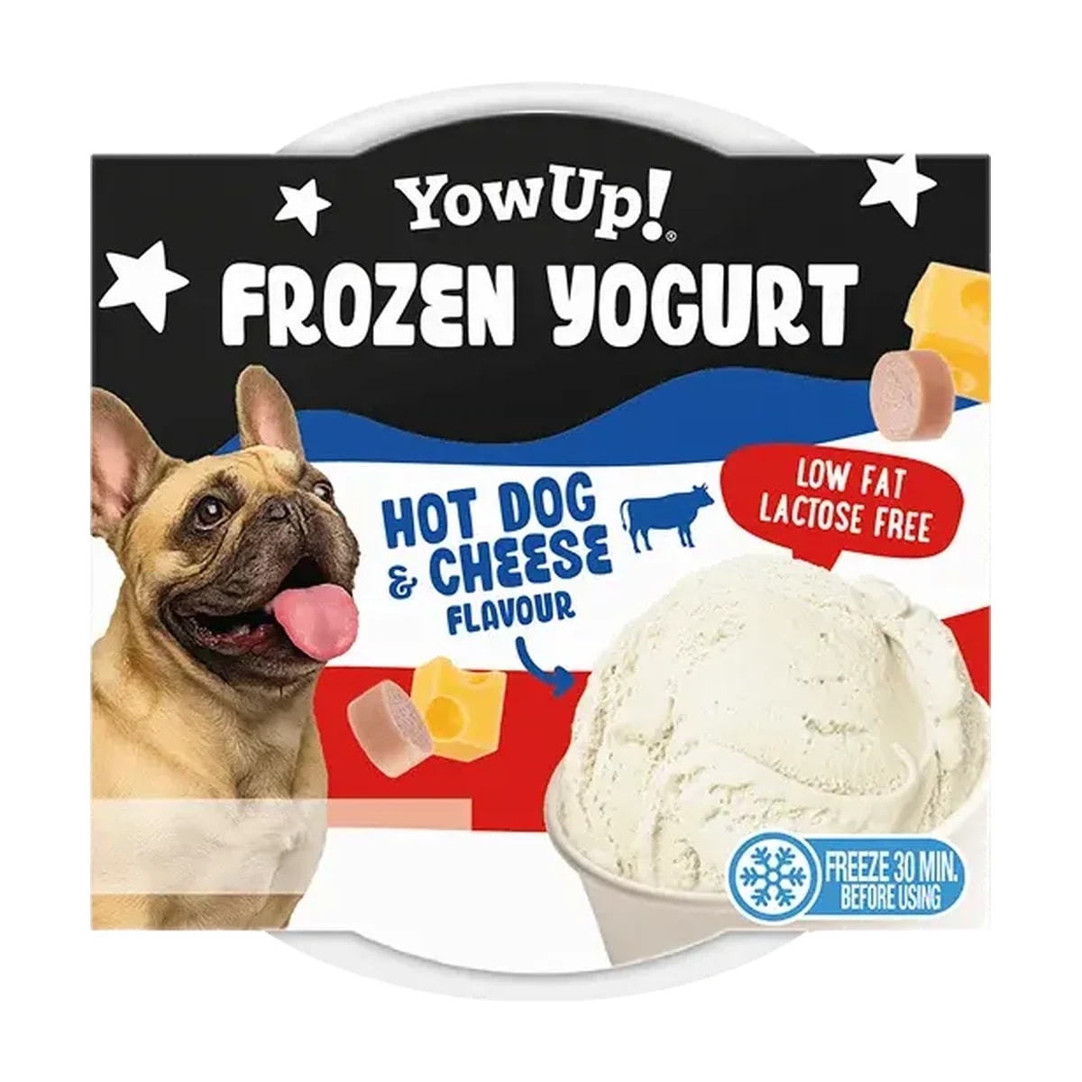 Yaourt glacé Hot dog et fromage 110G, Smoothies & yaourts pour chien
